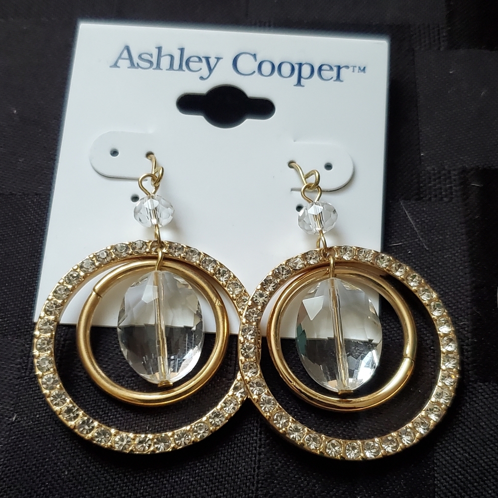 Ashley Cooper Gold and Silver Double Hoop Earrings